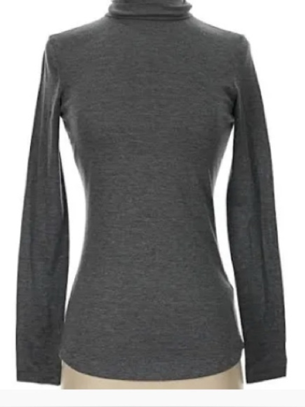 Stone Gray Women's Long-Sleeve Turtleneck Crop Top